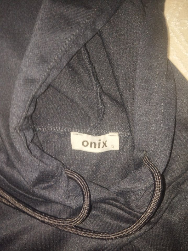 Siyah Kadın Kapüşonlu Sweatshirt Onix ikili takim - Görsel 2