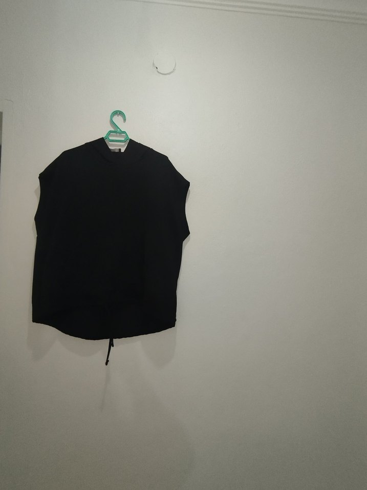 Siyah Uzun Gösterişli Kadın ikili takım kapşonlu - Görsel 2