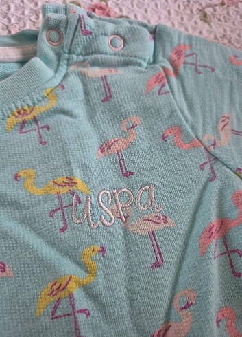 6-9 Ay Beden turkuaz Renk Kız bebek sweat