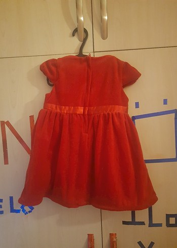 H&M Kız Çocuk Kırmızı Fiyonklu Elbise
