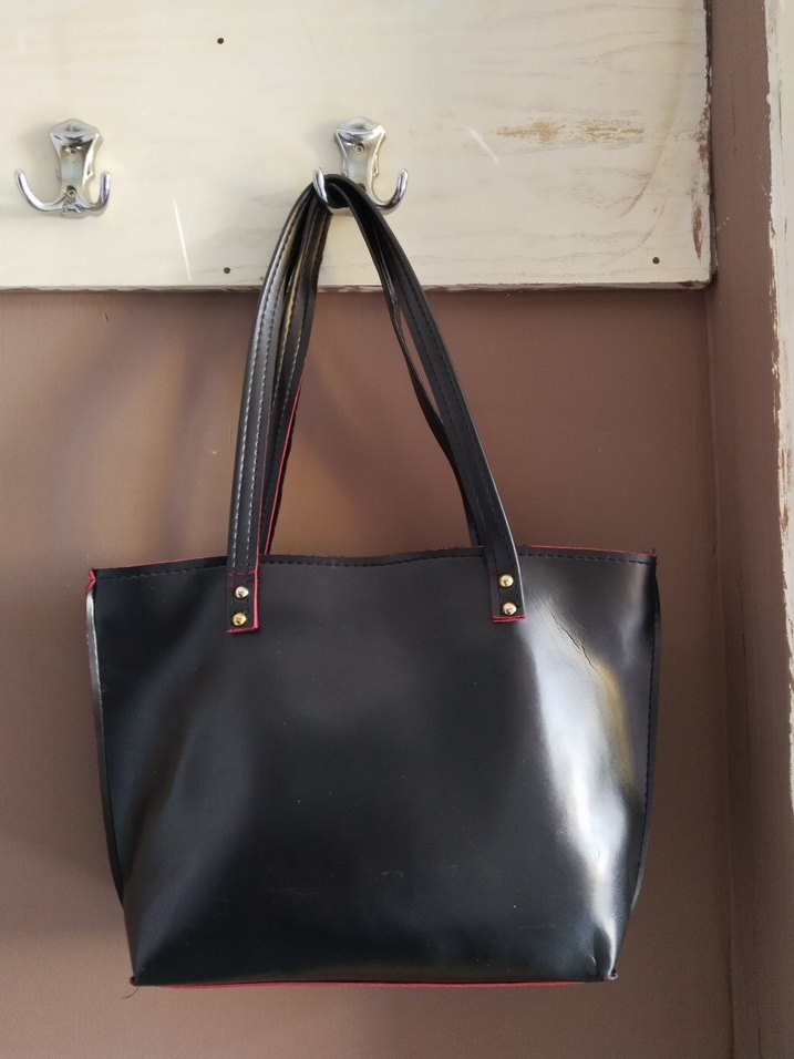 Siyah Deri Kadın Omuz Çantası - Görsel 5