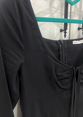 s Beden Uzun Kollu Siyah Midi Gotik Elbise
