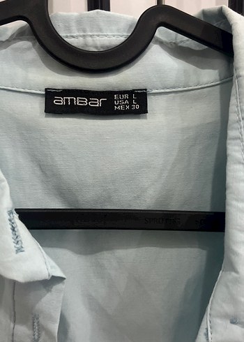 Zara Mavi Düğmeli Uzun Kollu Kadın Gömlek
