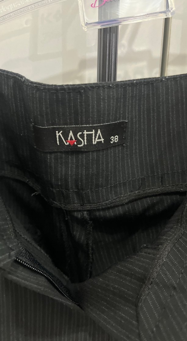 Düğmeli Siyah Mini kumaş şort - Görsel 3