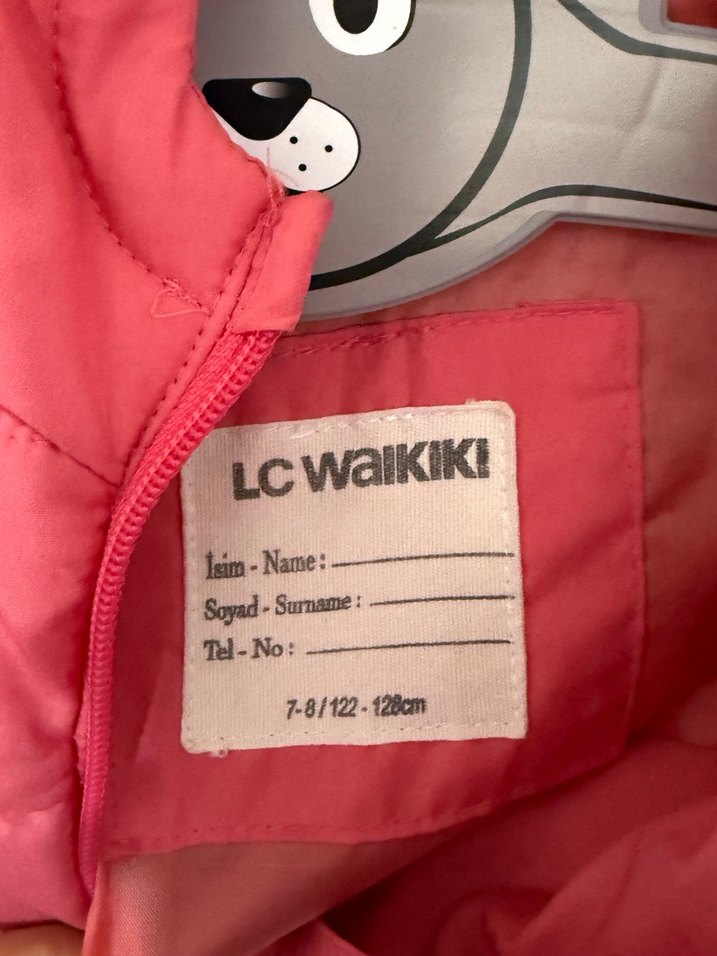 Kız Çocuk Kapüşonlu Pembe Fermuarlı Yelek - Görsel 2