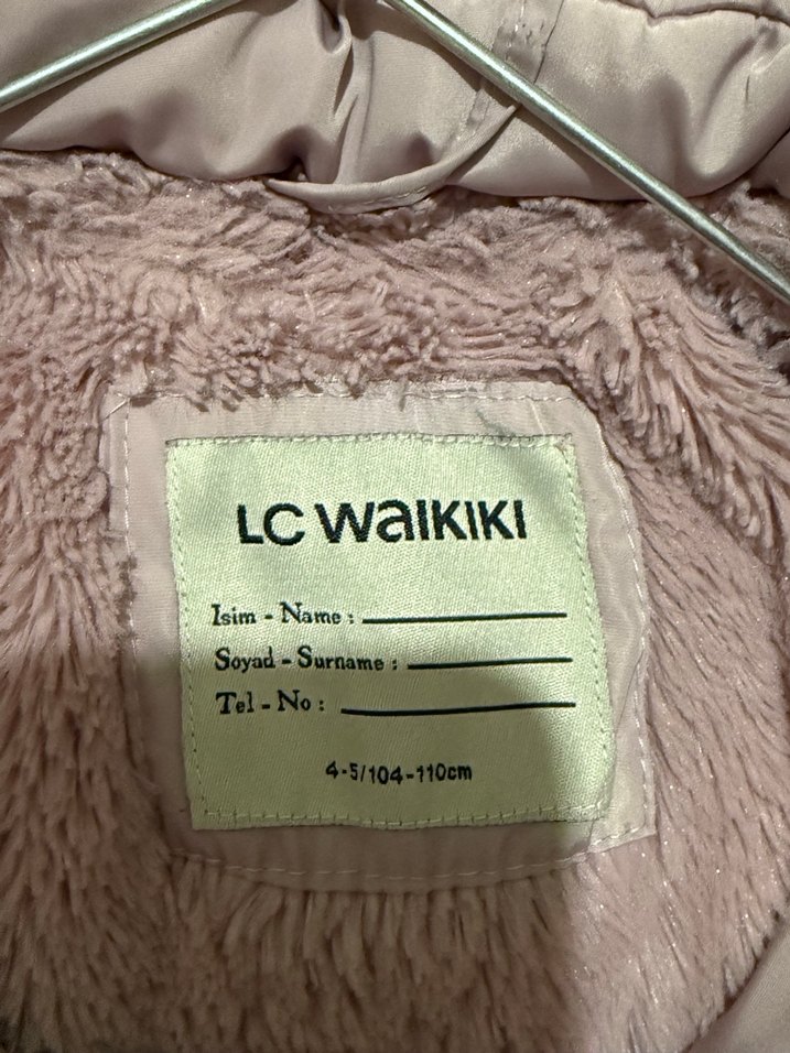 Kürklü Kapüşonlu Kız Kabanı - Lila - Görsel 3