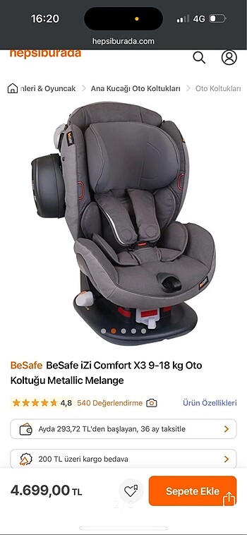 BeSafe Oto koltuğu