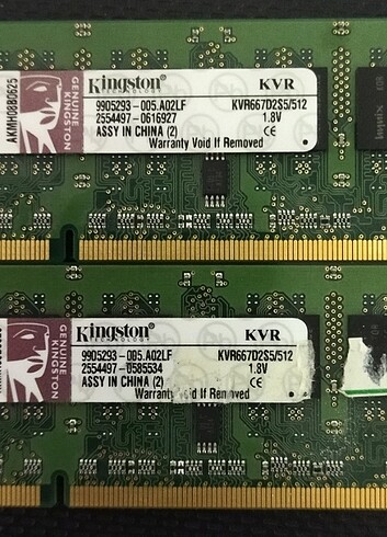 Kingston 2x512 mb ram