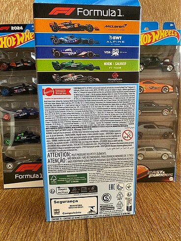  Beden Hot Wheels Formula 1 Beşli Set