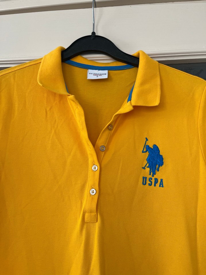 Sarı Polo Yaka Midi Kadın Elbise - Görsel 2