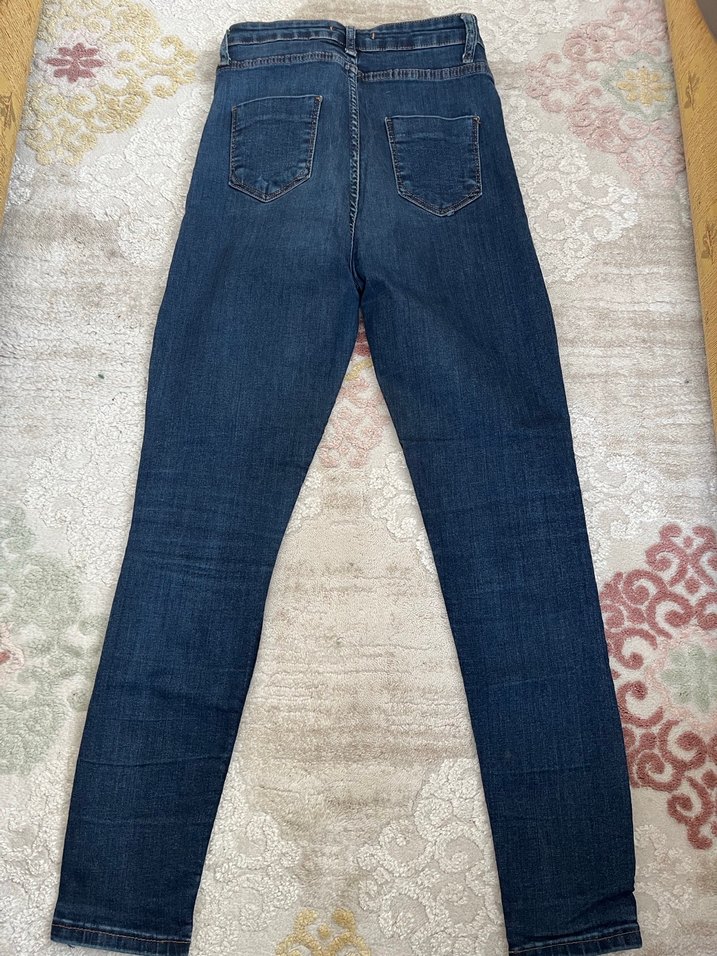 Lacivert Kadın Denim Pantolon - Görsel 3