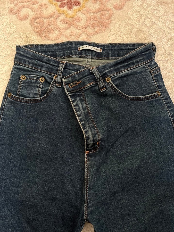 Lacivert Kadın Denim Pantolon - Görsel 2