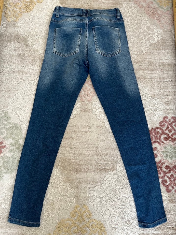 Kadın Mavi Denim Regular Fit Jean - Görsel 3