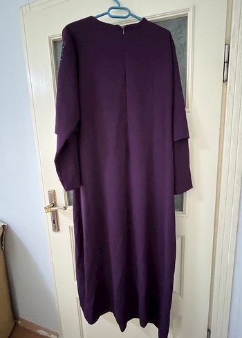 Mor Uzun Kollu Salaş Kadın Elbise - Görsel 4
