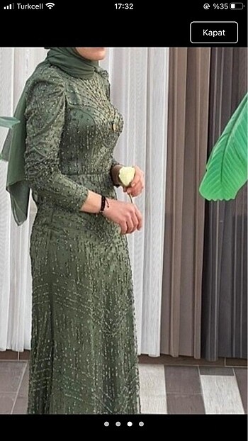 Henna Gelinlik YEŞİL TAŞLI ABİYE