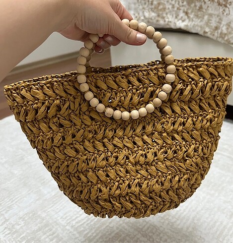 Mango Hasır çanta mango model