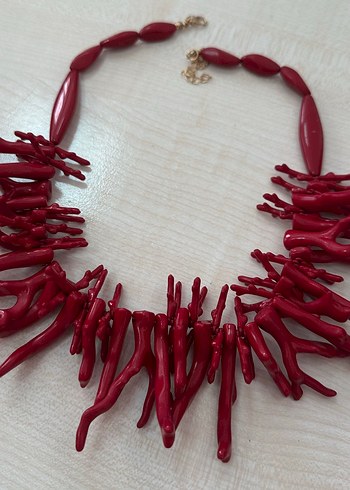 Zara Zara mercan Kırmızı Boncuklu Bohem Kadın Kolye
