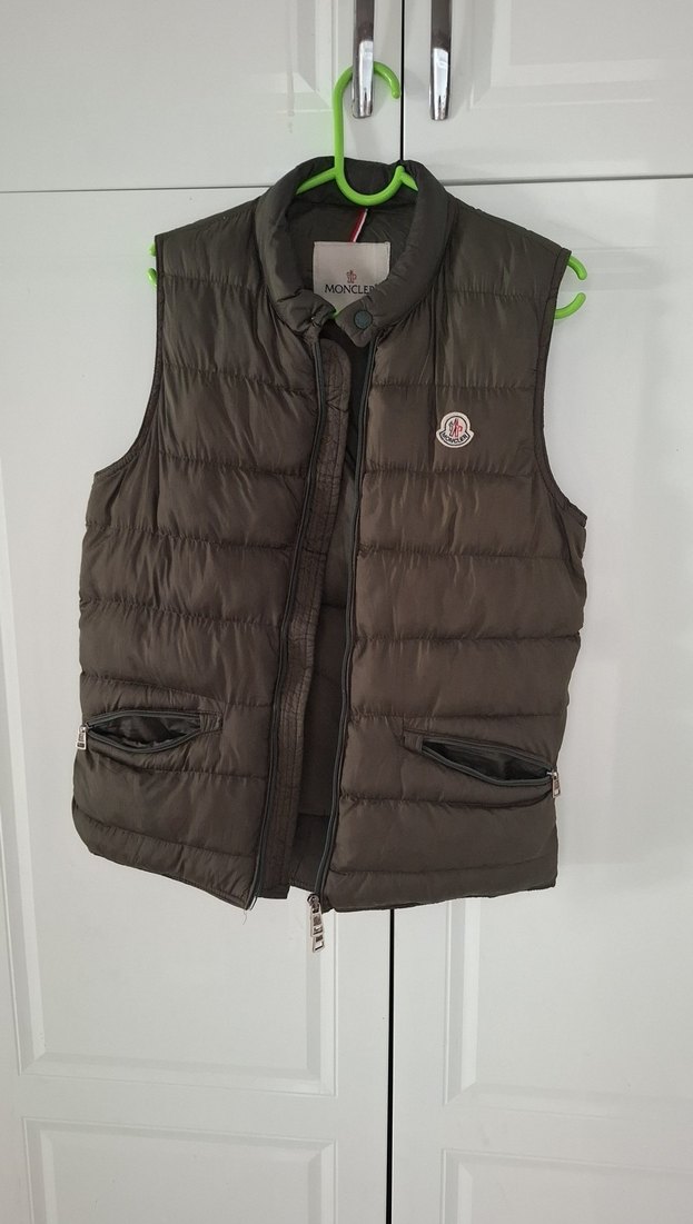 Moncler fermuar lı yeşiYelek - Görsel 5