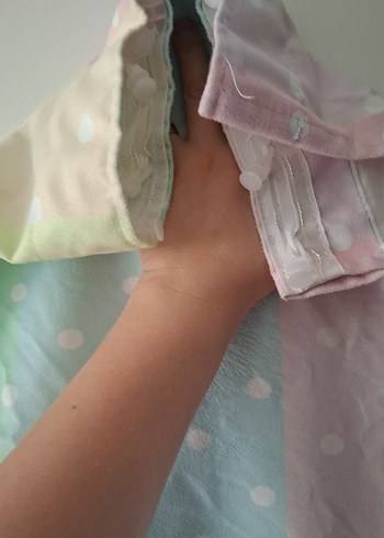 Pastel Tonlarda Çok Renkli Tie-Dye Perde - Görsel 2