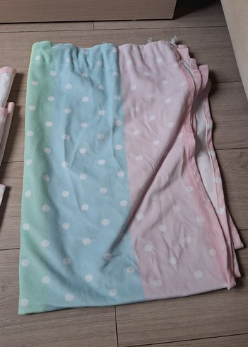 Pastel Tonlarda Çok Renkli Tie-Dye Perde - Görsel 4