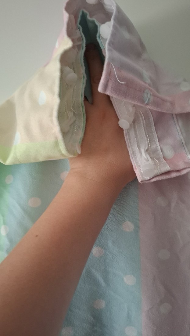 Pastel Tonlarda Çok Renkli Tie-Dye Perde - Görsel 2