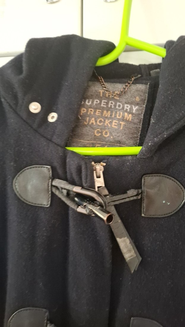 Düğmeli Siyah Midi  Kabanı - Görsel 3