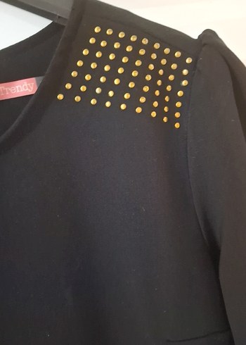 Siyah Midi Elbise - Görsel 4