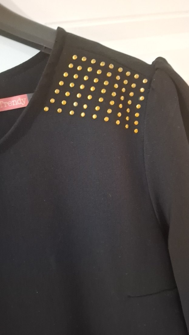 Siyah Midi Elbise - Görsel 4