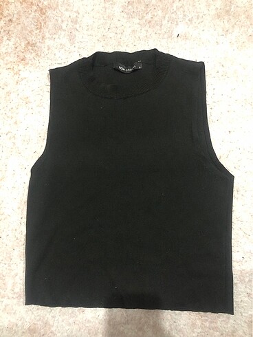 Düz kolsuz triko kazak - Görsel 2