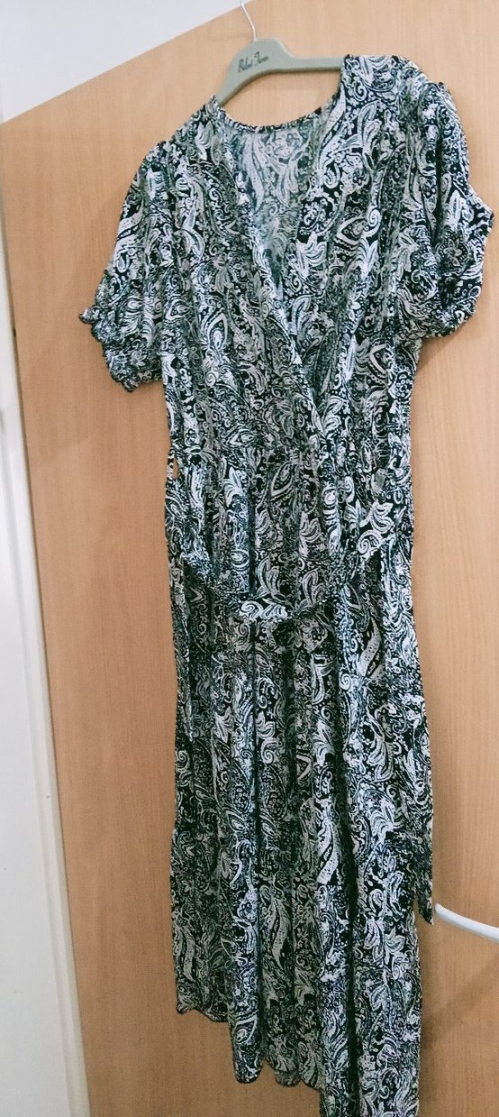 midi boy Elbisesi V Yaka - Görsel 2