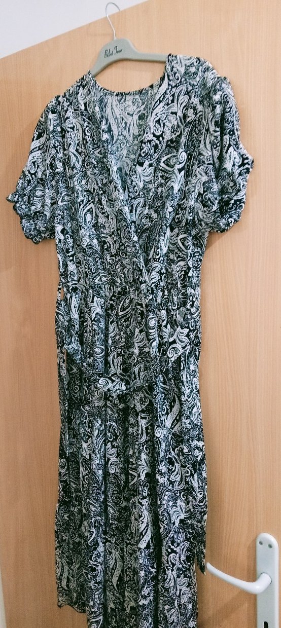 midi boy Elbisesi V Yaka - Görsel 4