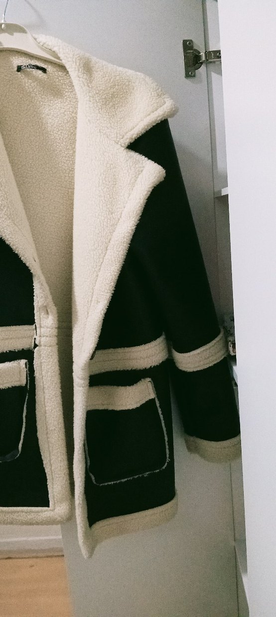 Beyaz Kürklü Kadın Kışlık Ceket - Görsel 2