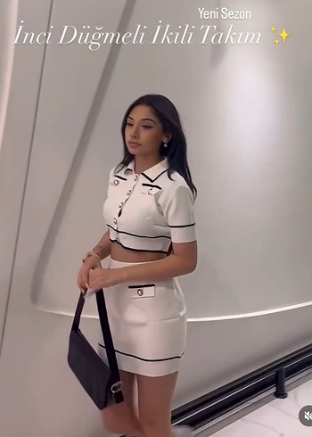 Zara Düğmeli Bej Mini Etek Zebra Desenli