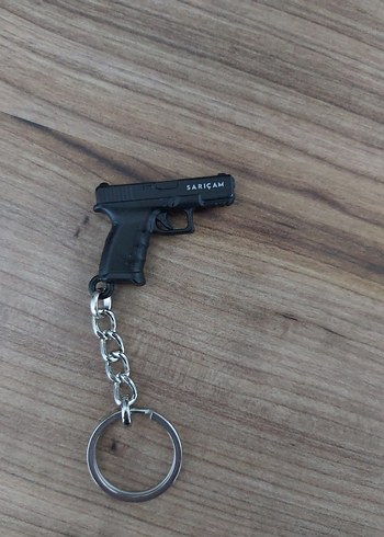 Siyah Tabanca Figürlü metal Anahtarlık - Görsel 2