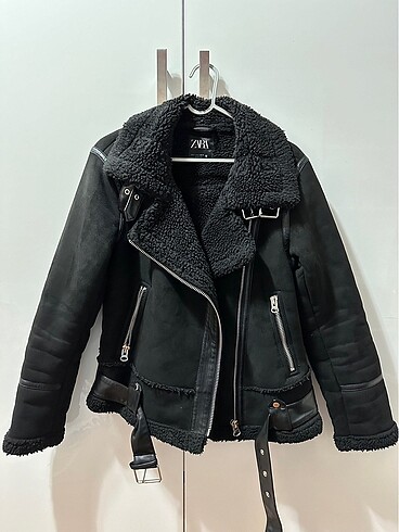 Zara Siyah Oversize Biker Ceket