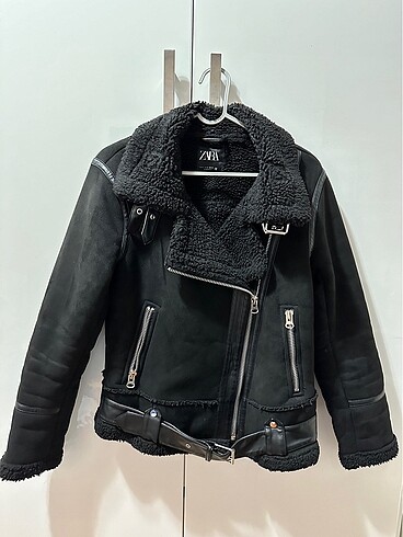 Zara Zara Siyah Oversize Biker Ceket