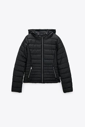 Zara Siyah Şişme Mont