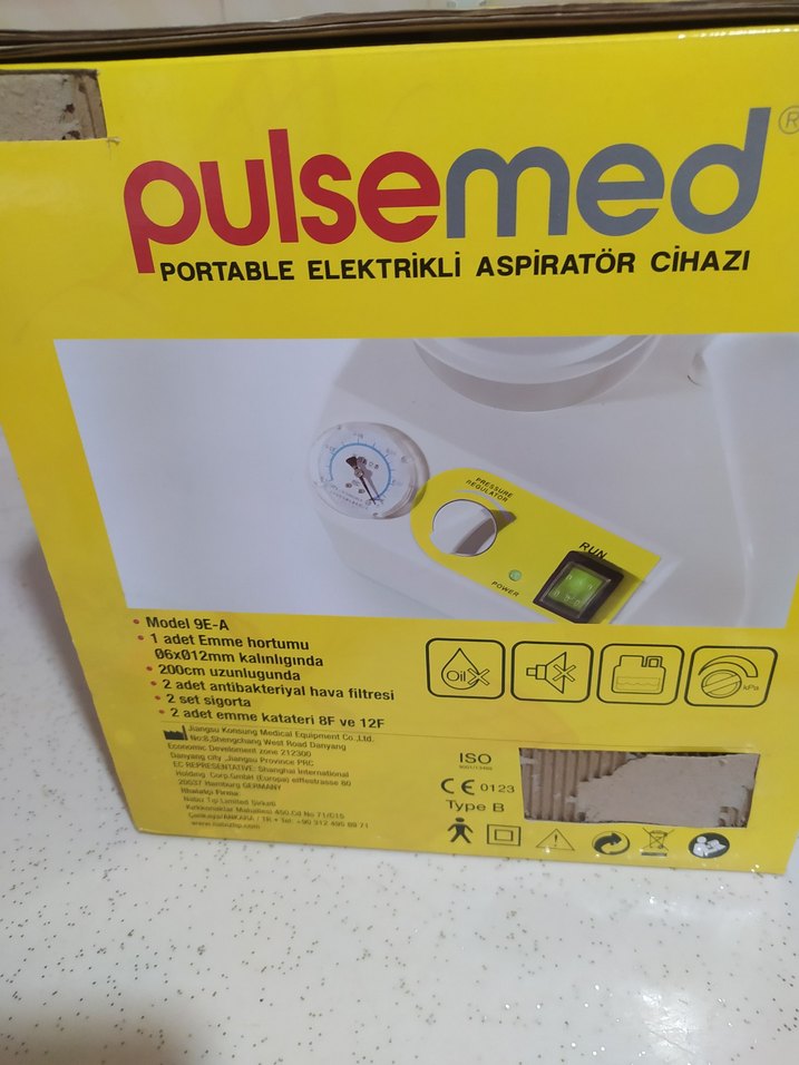 Pulsemed Portatif Elektrikli Aspiratör Cihazı Sarı - Görsel 3