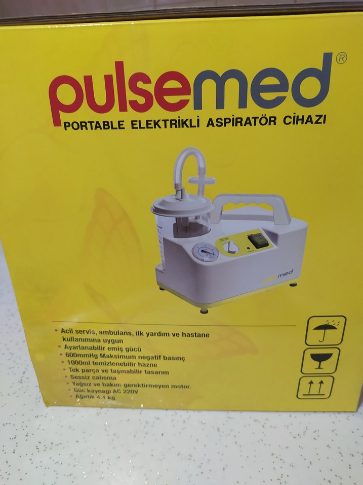 Pulsemed Portatif Elektrikli Aspiratör Cihazı Sarı - Görsel 2