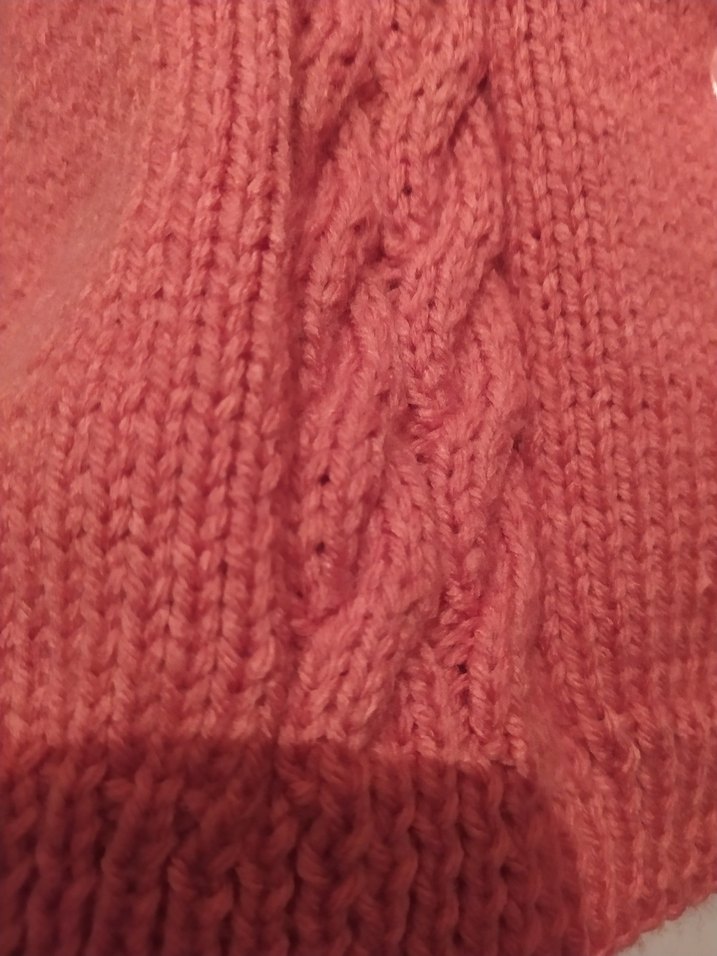 kiremit rengi V Yaka Örgü Kadın Hırka - Görsel 2