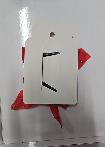 Kız Çocukları İçin Kırmızı Fiyonk Toka Seti - Görsel 2