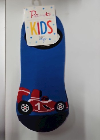 Erkek Çocuk Mavi Baskılı Çorap - Görsel 2