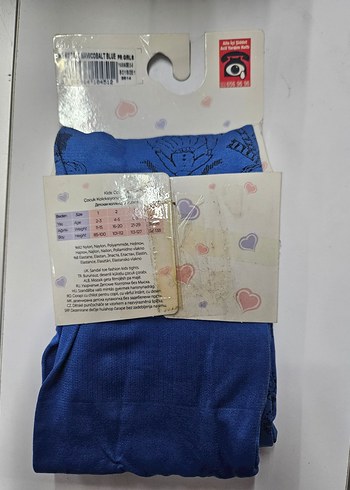 Mavi Baskılı Kız Çocuk Külotlu Çorap - Görsel 2