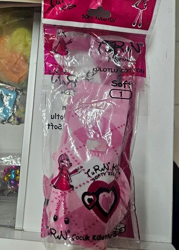 Kız Çocuk Baskılı Pastel Renkli Çorap - Görsel 5