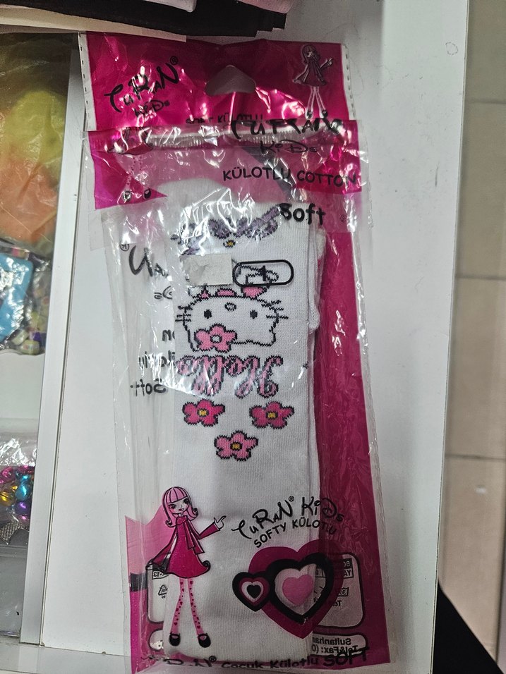 Kız Çocuk Baskılı Pastel Renkli Çorap - Görsel 2