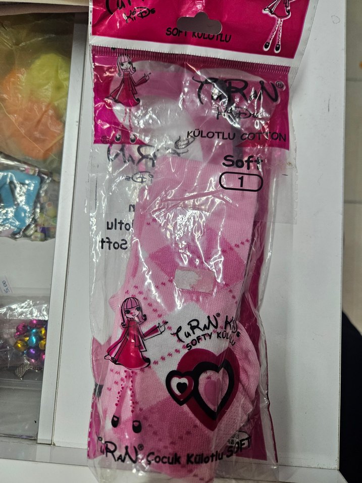 Kız Çocuk Baskılı Pastel Renkli Çorap - Görsel 5