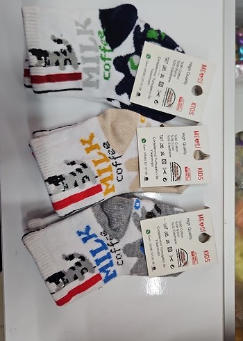 Erkek Çocuk Çok Renkli Baskılı Pamuklu Çorap - Görsel 2