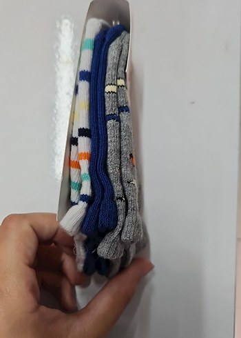 Erkek Çocuk Gri Desenli Çorap 23-26 - Görsel 3