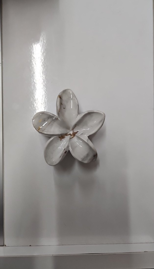 Şeffaf Beyaz Cam Çiçek Saç Aksesuarı - Görsel 2