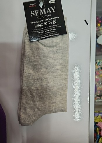 Semay Gri Erkek Midi Çorap - Görsel 2